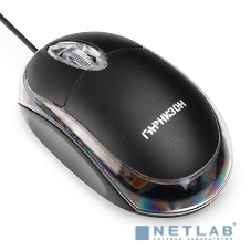 Мышь проводная Гарнизон GM-100 черный, 1000 dpi, USB, кнопки - 3