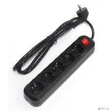 Сетевой фильтр 5bites SP5B-330 5S, 3*1.5 мм2, 16A, ABS, 3M, черный