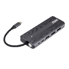 USB-концентратор HIPER HP-DS11-01, USB Type-C, USB Type-C/HDMI/USB-A/microSD/SD/DisplayPort/3.5мм/RJ45, USB