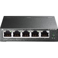 Коммутатор TP-Link TL-SG105MPE Easy Smart с 5 гигабитными портами (4 порта PoE+), 802.3af/at, бюджет PoE — 120 Вт, стальной корпус