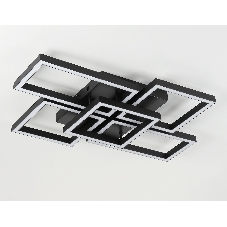 Потолочный светодиодный светильник Ambrella light FA1012/4+1 BK черный 90W 3000K-6400K 710*490*95 (ПДУ ИК)