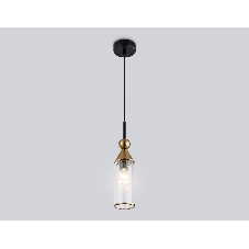 Светильник Ambrella light LH55251 BK/BS/CL черный/латунь/прозрачный E14 max 40W D65*1500