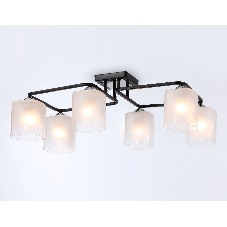 Светильник Ambrella light TR303224/6 BK/CH/FR черный/хром/белый матовый E27*6 max 60W 615*390*220