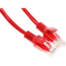 Патч-корд UTP Cablexpert cat.5e, 0.25м, литой, многожильный, красный