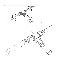 Переходник антенный Rexant 3-гнезда F, тройник, (1 шт.)