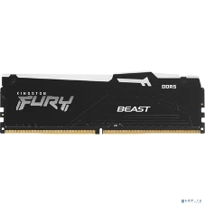 Оперативная память Kingston Fury Beast RGB, DDR5, 32GB (1x32GB), 6400 MHz, CL32, с радиатором, RGB, черный