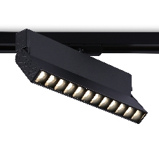 Трековый однофазный светодиодный светильник Ambrella light GL6817 BK черный LED 12W 3000K 24° 230*22*87