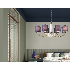Люстра Ambrella light LH71273/8 BS/DB латунь/темно синий E14/8 max 40W D820*840