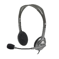 Гарнитура Logitech H110 серебристый, проводная, 3.5 мм