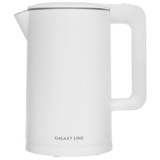 Электрочайник Galaxy GL 0323 белый, 1.7 л, 2000 Вт, скрытый нагревательный элемент