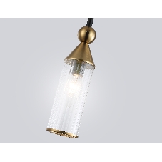 Светильник Ambrella light LH55251 BK/BS/CL черный/латунь/прозрачный E14 max 40W D65*1500