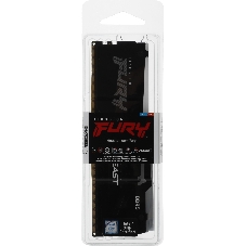 Оперативная память Kingston Fury Beast, DDR5, 16GB (1x16GB), 5200MHz, CL40, DIMM, с радиаторами, RGB, черный