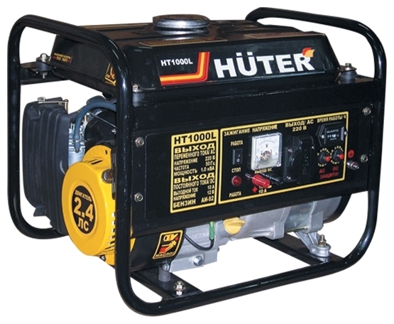 Электрогенератор бензиновый Huter HT1000L, 1.1 кВт, 65 дБ, 24.2 кг
