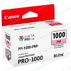 Картридж струйный Canon PFI-1000 PM для IJ SFP PRO-1000 WFG. Фото пурпурный. 80 мл.