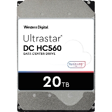 Жесткий диск Western Digital HDD SATA 20Tb Ultrastar DC HC560 0F38785 7200 6Gb/s 512Mb 1 year ocs (analog WUH722020ALE6L4)