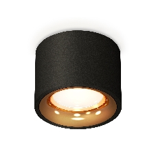 Светильник Ambrella Light XS7511024 SBK/PYG черный песок/золото желтое полированное MR16 GU5.3 (C7511, N7014)