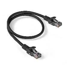 Патч-корд ExeGate UTP-RJ45-RJ45-5e-0,5M-BK, UTP, cat.5e, 0.5м, черный