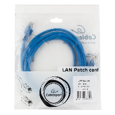 Патч-корд UTP Cablexpert cat.5e, 2м, литой, многожильный, синий