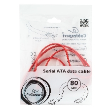 Кабель интерфейсный SATAIII Cablexpert CC-SATAM-DATA-0.8M, 80 см, 7pin/7pin, защелка, пакет