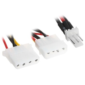 Кабель питания Cablexpert CC-PSU-5, для вентилятора 12V, molex -> molex + 2pin, 15 см