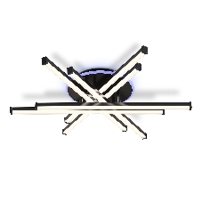 Потолочный светодиодный светильник Ambrella light FL6272 BK черный 76W 3000K-6400K+RGB 700*615*135 (ПДУ ИК)