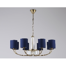 Люстра Ambrella light LH71273/8 BS/DB латунь/темно синий E14/8 max 40W D820*840