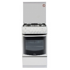 Плита комбинированная De Luxe 5040.20ГЭ (КР) ЧР белый, конфорок 4 шт, духовка 43 л, электроподжиг, 50 см x 85 см x 50 см