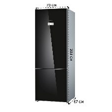 Холодильник Bosch KGN49LB30U черный двухкамерный 330/105л морозилка снизу, No Frost