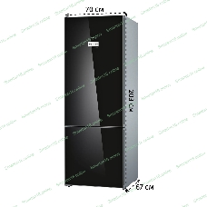 Холодильник Bosch KGN49LB30U черный двухкамерный 330/105л морозилка снизу, No Frost