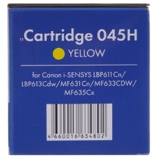 Картридж лазерный NVPrint совместимый NV-045H Yellow для Canon i-SENSYS LBP611Cn/LBP613Cdw/MF631Cn/MF633CDW/MF635Cx (2200k)
