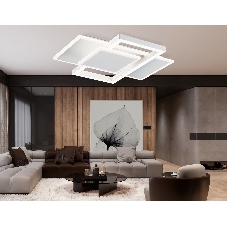 Потолочный светодиодный светильник Ambrella light FA1021/3 WH белый 50W 3000K-6400K 380*345*75 (ПДУ ИК)