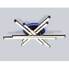 Потолочный светодиодный светильник Ambrella light FL6272 BK черный 76W 3000K-6400K+RGB 700*615*135 (ПДУ ИК)