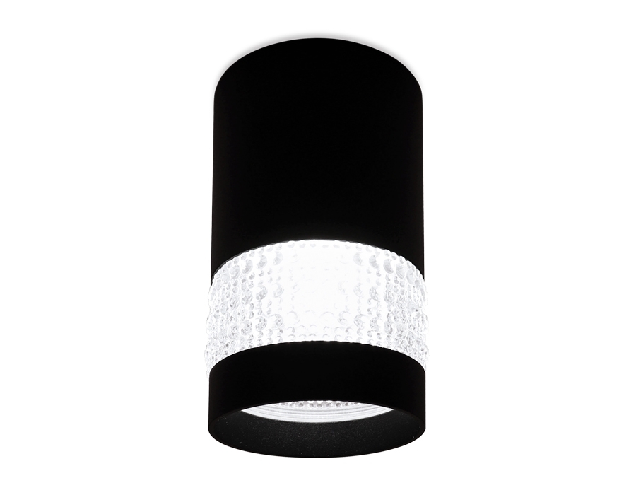 Светильник Ambrella light TN374 SBK черный песок GU5.3 D65*117