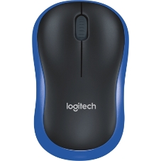 Мышь беспроводная Logitech M185 синий, 1000 dpi, радиоканал, USB, кнопки - 3