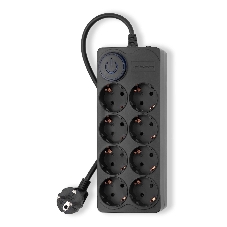 Сетевой фильтр Ippon BK-8-EU-3-10-B 3 м, 8 розеток, черный, коробка