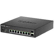 Коммутатор D-Link DMS-1250-10SPL/A1A/6KV, 8×2,5 Гбит/с PoE (2×60 Вт PoE++) + 2×10 Гбит/с SFP+, управляемый