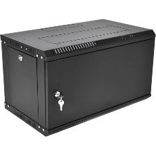 Шкаф телекоммуникационный настенный разборный ЦМО ЭКОНОМ 6U (600 x 350) дверь металл, черный (ШРН-Э-6.350.1-9005)