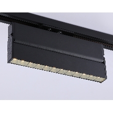 Трековый однофазный светодиодный светильник Ambrella light GL6817 BK черный LED 12W 3000K 24° 230*22*87