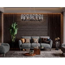 Светильник Ambrella light LH31205/12 SN/SM сатин никель/дымчатый E14*12 max 40W 1000*340*270