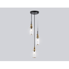 Светильник Ambrella light LH55252/3 BK/BS/CL черный/латунь/прозрачный E14*3 max 40W D230*1200