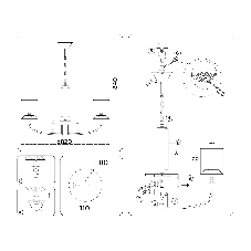 Люстра Ambrella light LH71273/8 BS/DB латунь/темно синий E14/8 max 40W D820*840