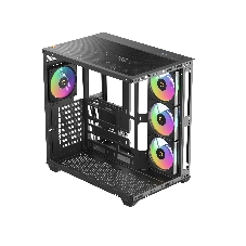 Корпус ПК без блока питания Case Ocypus Gamma C74 BK ARGB, Midi-Tower, TG, 4x120mm ARGB, 2xUSB-A 3.0 + 1xUSB-C 3.1, ATX, mATX, mITX Black