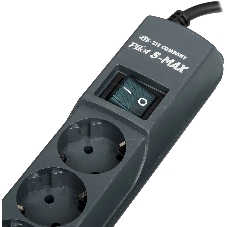 Сетевой фильтр Pilot S Max (5 euros + 1GP), 15A/3.5kVA, automatic, 7 m, graphite