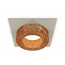 Комплект встраиваемого светильника Ambrella light XC7633024 SGR/CF серый песок/кофе MR16 GU5.3 (C7633, N7195)