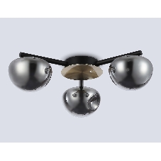 Светильник Ambrella light LH12006/3 BK/GD/SM черный/золото/дымчатый 18W 3000K D640*170