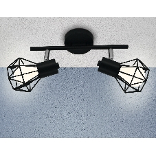 Светильник Ambrella light TR8621/2 BK/CH черный/хром E27*2 max 40W 260*91*175