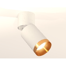 Комплект накладного поворотного светильника Ambrella light XM6312044 SWH/WH/PYG белый песок/белый/золото желтое полированное MR16 GU5.3 (A2220, C6312, N6134)