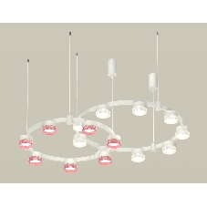 Светильник Ambrella light XR92081310/16 WH/CL/PI белый песок/прозрачный/розовый GX53 (A9208, C9241, C9236, N8480, N8486)