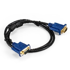 Кабель VGA Pro ExeGate EX-CC-PVGA-15M15M-1.0 (15M/15M, 1м, 2 фильтра, позолоченные контакты, экран)