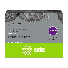 Картридж ленточный Cactus CS-DK22223 50 мм, черный шрифт, белый фон, 30.48 м для Brother P-touch QL-500, QL-550, QL-700, QL-800